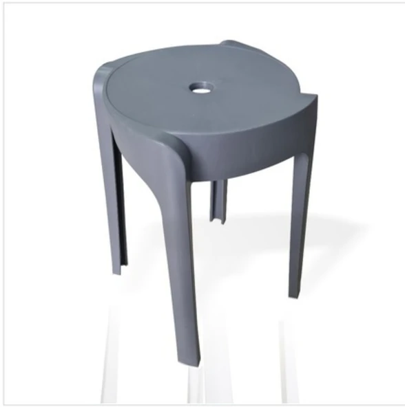 12 Li Sert Plastik Kırılmaz Hafif 45 Cm Banyo Balkon Bahçe Taburesi ürün görseli 1