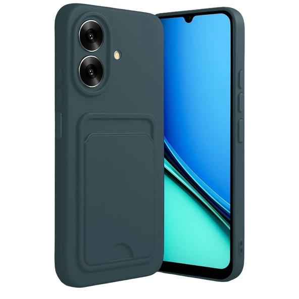 Realme Note 60 Kelvin Kartvizitli Silikon - Koyu Yeşil ürün görseli 1