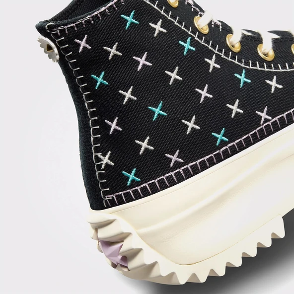 Converse Run Star Hike Unisex Siyah Platform Sneaker - Resim 7