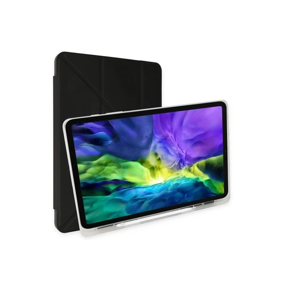 Apple İpad 10.2 (8.nesil) Kılıf Kalemlikli Mars Tablet Kılıfı - Siyah ürün görseli 1