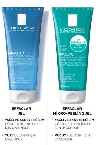La Roche Posay Effaclar Mikro-peeling Temizleme Jeli 200 ml Yüz-vücut ürün görseli 1