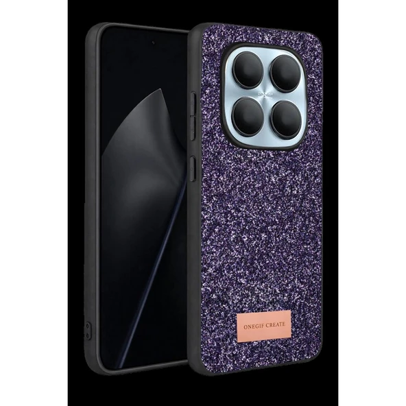 Onegif Xiaomi Redmi Note 15 Pro 5g Bright Simli Kapak - Derin Mor ürün görseli 1