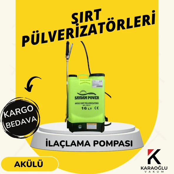 16 Litre , Akülü Şarjlı Sırt Pulverizator , Ilaçlama Makinası ,ilaçlama Pompası ,pülverizator ürün görseli 1