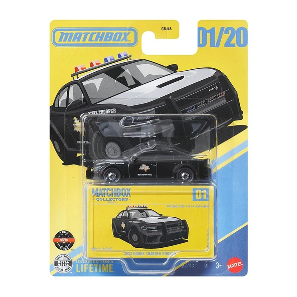 Matchbox Koleksiyon Araçlar 2023 DODGE CHARGER PURSUIT GBJ48 - JJW01 ürün görseli 1