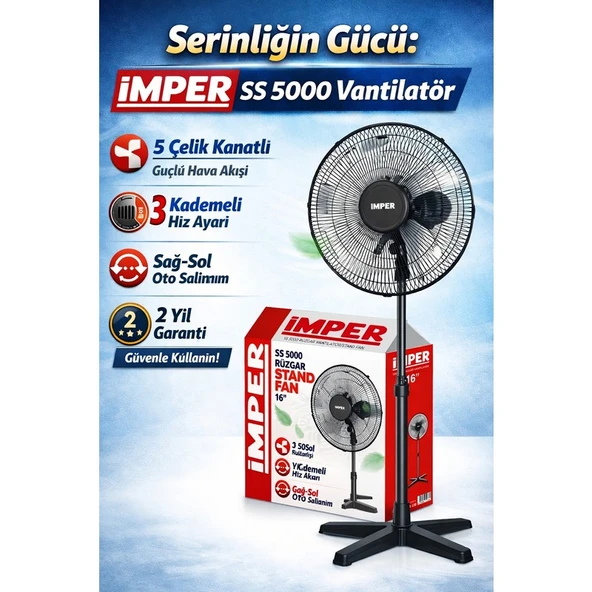 Germ Isı Imper  16INÇ 40 cm Sanayi Tipi Vantilatör Pervane Soğutucu 2yıl Garantili ürün görseli 1