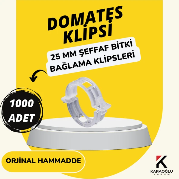 Domates Klipsi Şeffaf 1000 Adet Fide Bağlama Klipsi Ip Sarmaşık Klipsi Viyol Bitki Klipsi Gövde Klips ürün görseli 1