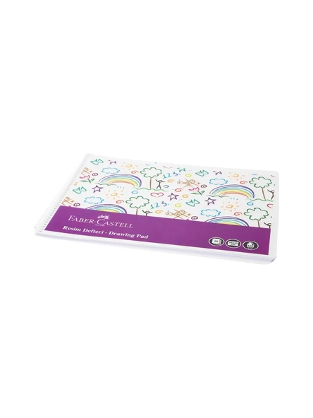 Faber-Castell Resim Defteri Plastik Kapak 25X35Cm (Karışık Renk 1 Adet) ürün görseli 1