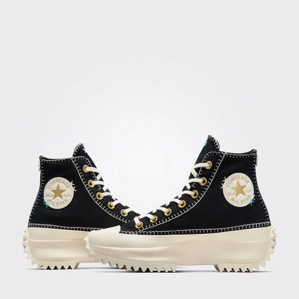 Converse Run Star Hike Unisex Siyah Platform Sneaker - Resim 5