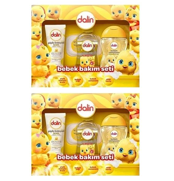 Dalin Bebek Bakım Seti 4 Parça Kutulu Yenidoğan x 2 Set ürün görseli 1
