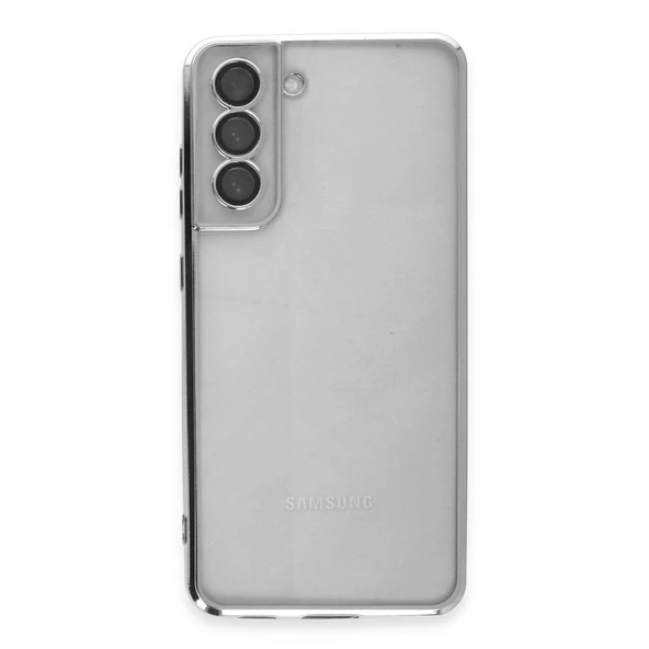 Samsung Galaxy S21 Fe Kılıf Razer Lensli Silikon - Gümüş ürün görseli 1