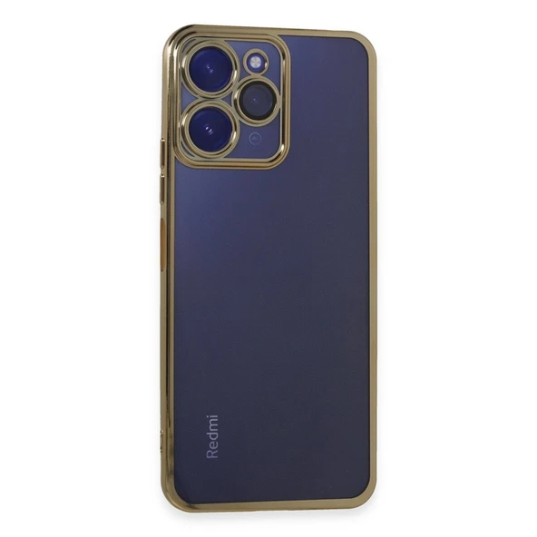 Xiaomi Redmi 12 Kılıf Razer Lensli Silikon - Gold ürün görseli 1