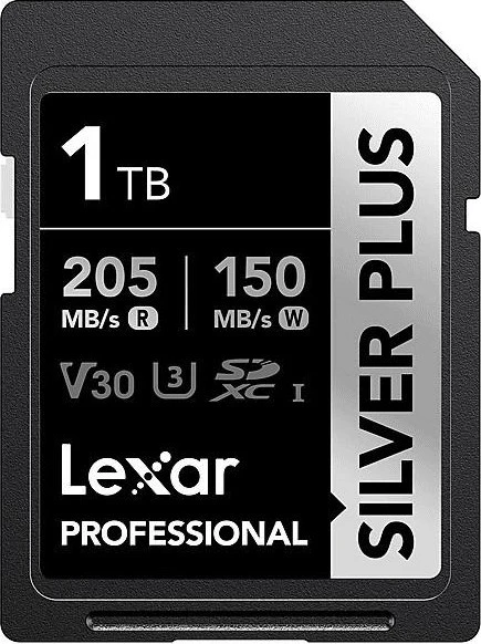 Lexar 1TB Silver Plus 205mb 4K V30 UHSI SD Hafıza Kartı ürün görseli 1