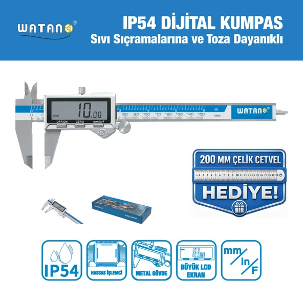 Watano 150 mm IP54 Dijital Kumpas ürün görseli 1