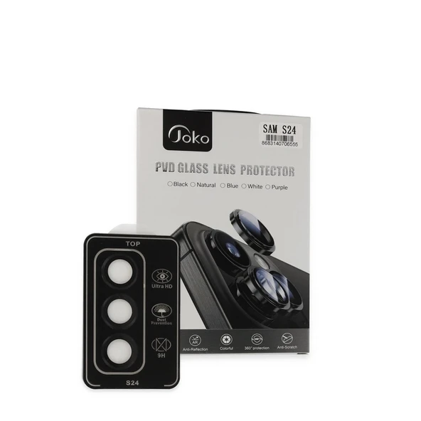 Joko Samsung Galaxy S24 Pvd Metal Kamera Lens - Siyah ürün görseli 1