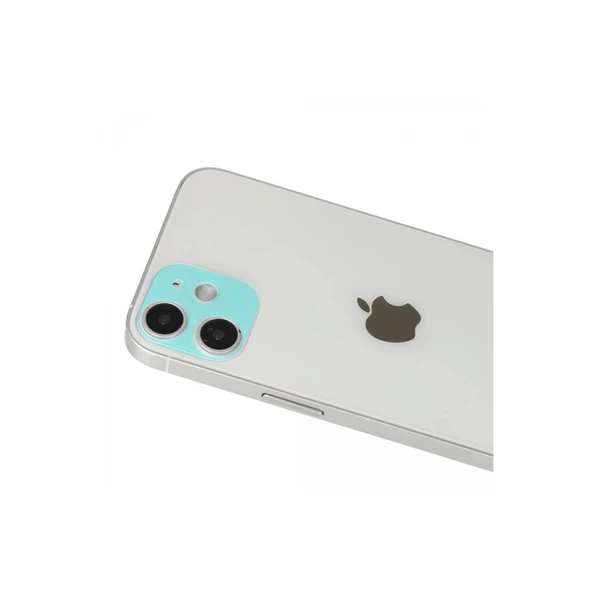 İphone 12 Rainbow Kamera Lens Koruma Cam - Yeşil ürün görseli 1