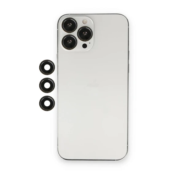 İphone 12 Pro Shine Kamera Lens - Siyah ürün görseli 1