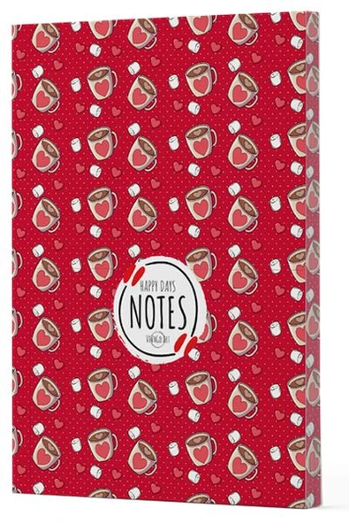 Kahve 9 - Yan Boyamalı Çizgili Defter ürün görseli 1