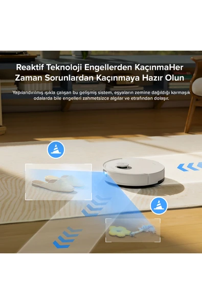 ROBOROCK Vacuum Q8 Max Pro Robot Süpürge Beyaz - Resim 6