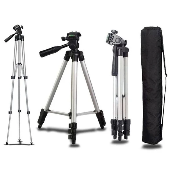 3 Yönlü Profesyonel Süper Kalite 157 CM Tripod - Resim 5