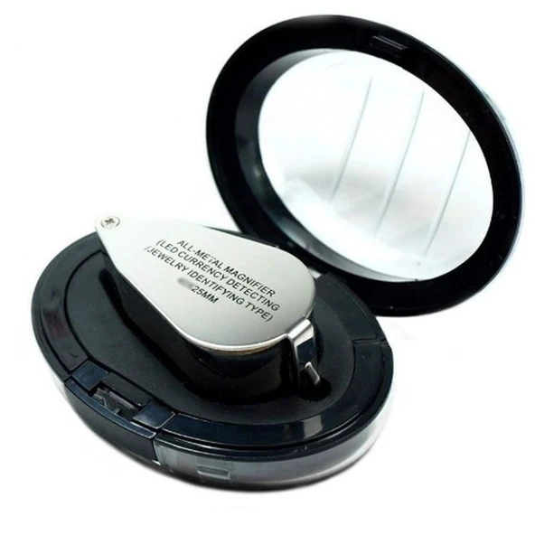 Kontrol Için Özel Kutulu Metal Işıklı Lup 40X25 ürün görseli 1