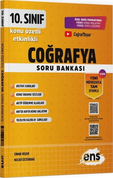 10. Sınıf Coğrafya Etkinlikli Soru Bankası ENS Yayıncılık ürün görseli 1