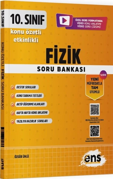 10. Sınıf Fizik Etkinlikli Soru Bankası ENS Yayıncılık ürün görseli 1