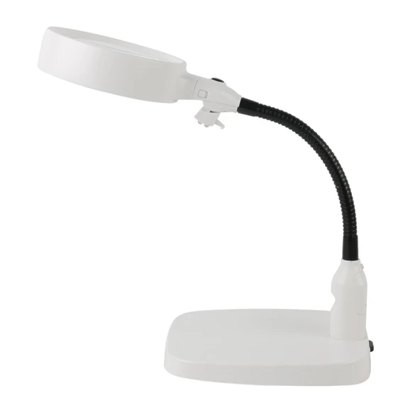Masaüstü 10X Led Işıklı Büyüteç Okuma El Sanatları Onarım Büyüteç 7765 ürün görseli 1