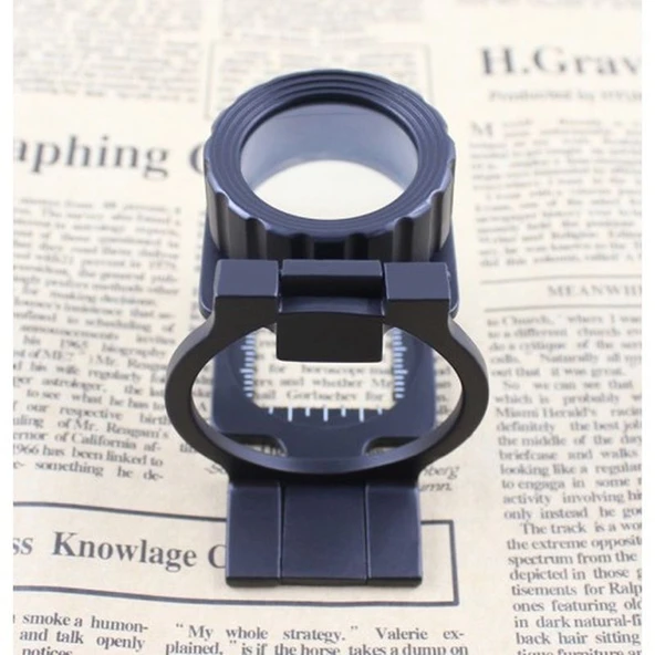 Tekstilciler Için Kumaş Kontrolü Büyüteç Katlanan Metal 15X Büyütme ürün görseli 1