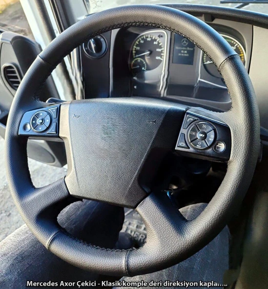 Mercedes Actros Arocs Antos Atego 2018-2026 Araca Özgü Direksiyon Kılıfı ürün görseli 1