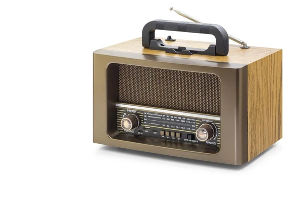 Bluetooth Nostaljik Hoparlör Fm Kumandalı 31 X 17.7 X 19.9 Cm NS6670BT ürün görseli 1