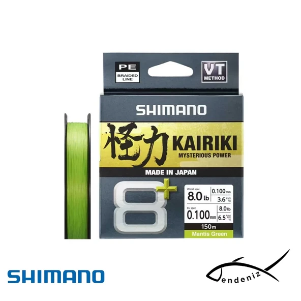 Shimano Kairiki 8+ 150m Mantis Green İp Misina ürün görseli 1