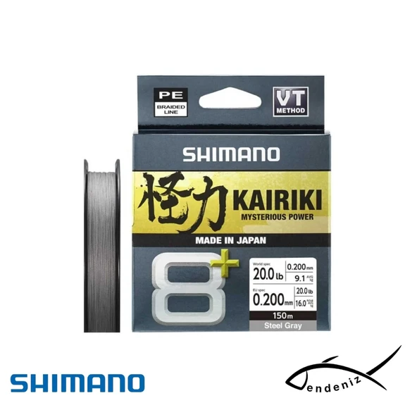 Shimano Kairiki 8+ 150m Steel Gray İp Misina ürün görseli 1