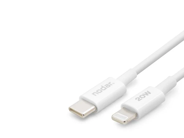 Type-C Lightning Şarj Ve Data Kablosu 20W 1 M - Beyaz ND1151 ürün görseli 1