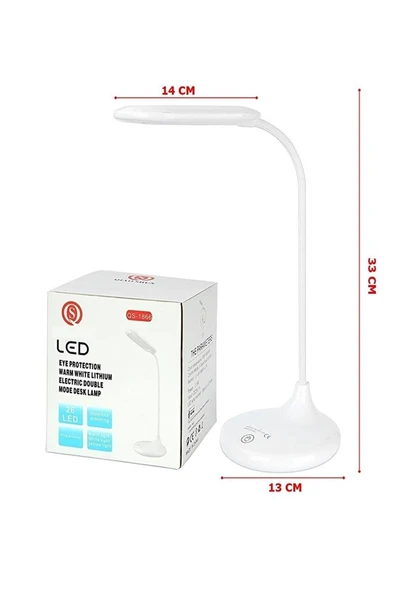 Şarjlı Sarı ve Beyaz Renk Masa Lambası LED Ayarlanabilir Işık Pratik Kullanım WT-005 ürün görseli 1