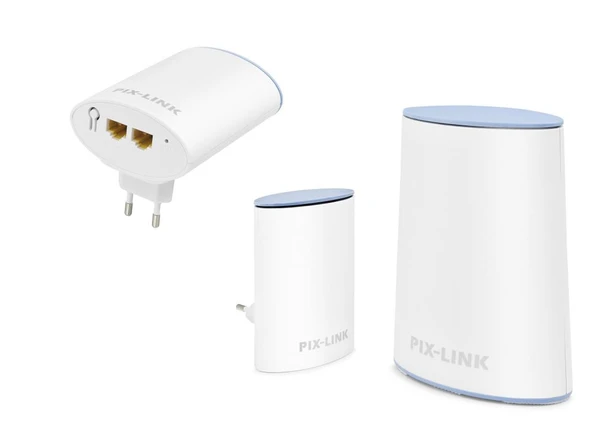 Mesh Wifi Sistemi Ac1200 Dual Band 3’Lü Set - Beyaz LV-WMS01 ürün görseli 1