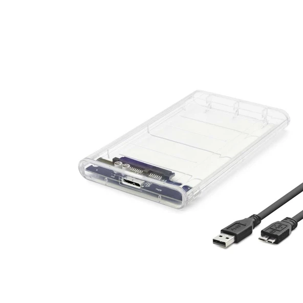 Hdd Kutu Usb3.0 Plastik Sata 2.5" Transparent HDX1760 ürün görseli 1