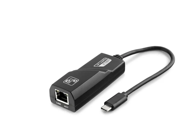 Type-C Usb Ethernet Adaptör 10/100 Mbps - Siyah HDX5275 ürün görseli 1