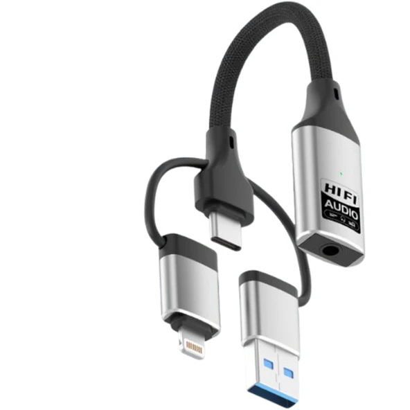 Lightning Type-C Usb To Aux ZR1206 - Resim 2
