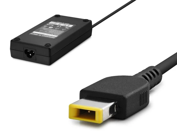 20V 8.5A 170W Laptop Adaptörü - Usb Tip Sarı Kare Uç - Ibm Uyumlu - Siyah GXHH2 ürün görseli 1