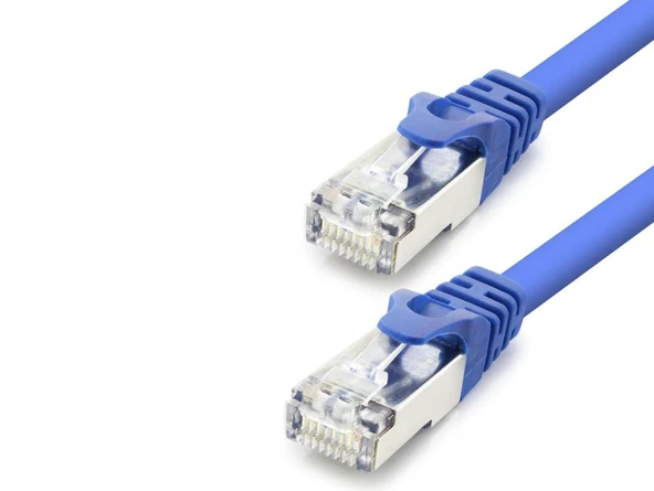 Cat7 Ethernet Patch Kablosu 10 Gbps 600 Mhz 1 M - Mavi HDX5099 ürün görseli 1