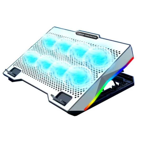 ZR S608 Rgb 8 Fan Metalik Laptop Suğutucu ürün görseli 1