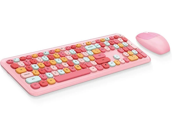 Mofii No666 Pembe Klavye Mouse Set ürün görseli 1