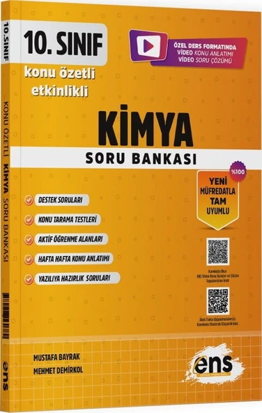 10. Sınıf Kimya Etkinlikli Soru Bankası ENS Yayıncılık ürün görseli 1