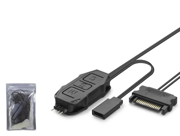 Sata Mini Fan Argb Kontrolcüsü - Siyah HDX1082 ürün görseli 1