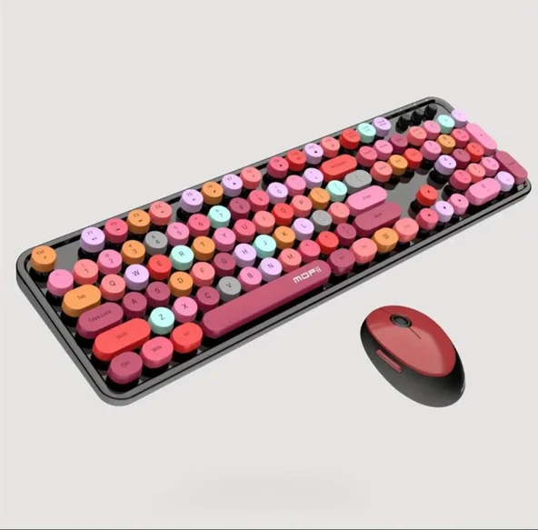 Mofii Zr513/K-S Sweet Kirmizi/Siyah Klavye Mouse Set ürün görseli 1