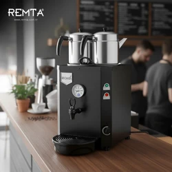 Remta 2 Demlikli Jumbo Çay Makinesi 13 Lt - Siyah Renk - De12 ürün görseli 1
