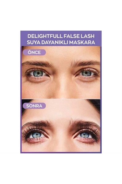 Delightfull Suya Dayanıklı Maskara Lava Brown - Resim 4