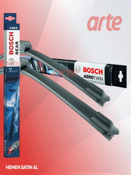 Seat Ibiza (2011–2017) Uyumlu | Bosch Aerotwin Ön ve Arka Silecek Seti | 3'lü Takım | Orijinal Bosch ürün görseli 1