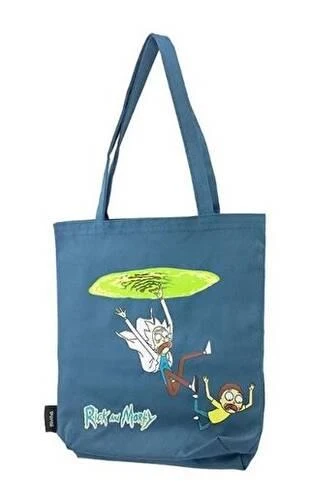 RICK AND MORTY PORTAL BEZ CANTA GABARDIN LACIVERT ürün görseli 1
