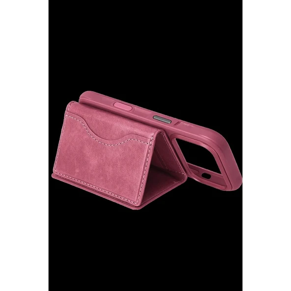 Joko Tema Magsafe Deri Kartlık - Pembe - Resim 2